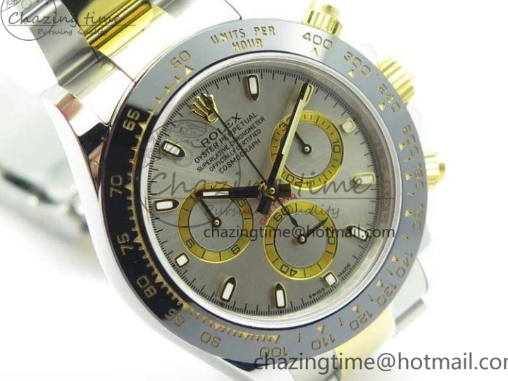 1231 WellDesigned Daytona SS YG Ceramic Bezel JH Best Edition Sliver Gray Dial On SS YG Bracelet A 3532